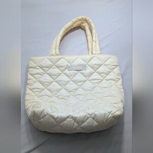 Donna Karan Cashmere Mist Quilted Tote Bag - Ivory Cream